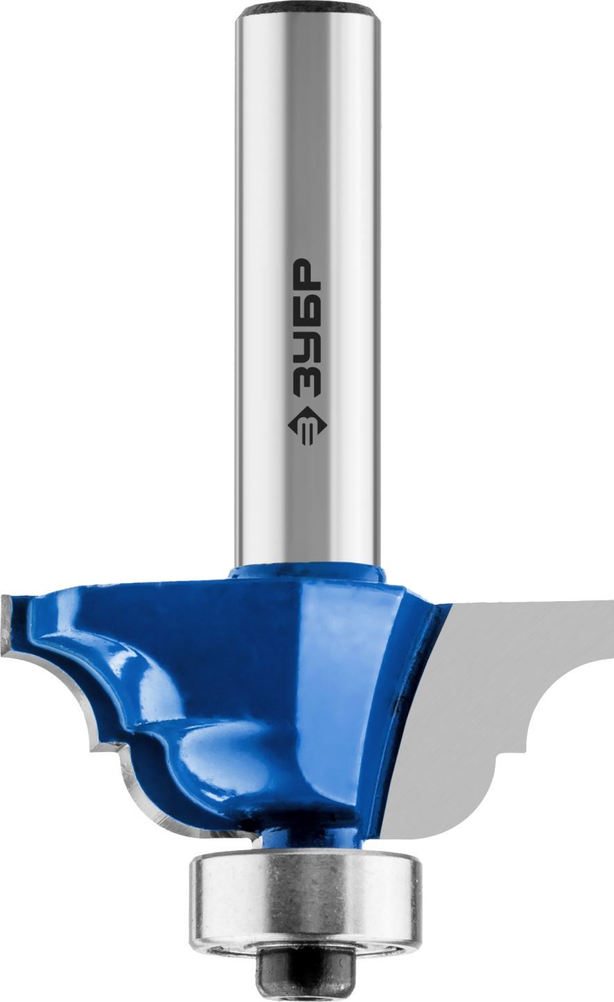 Фреза кромочная калевочная №4, D= 33,3мм, рабочая длина-13мм, радиус-5мм, хв.-8мм, d-12,7мм, ЗУБР Профессионал