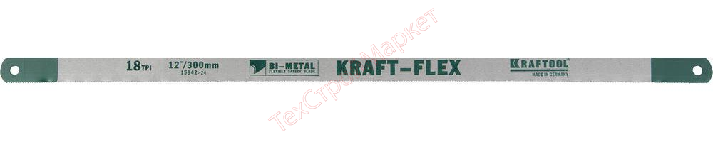 Полотно по металлу KRAFTOOL Aligator-18 по металлу, Bi-Metal, 18TPI, 300 мм