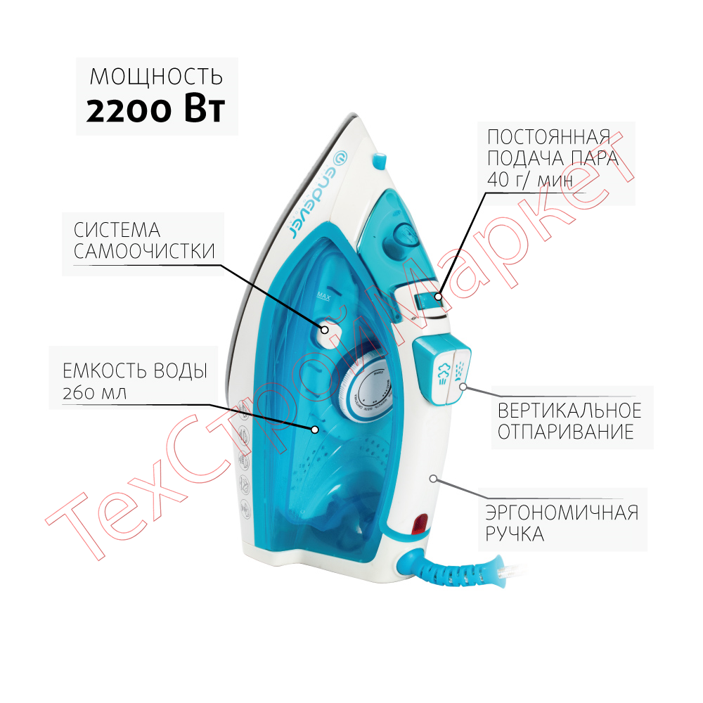 Электрический утюг ENDEVER DELTA-201