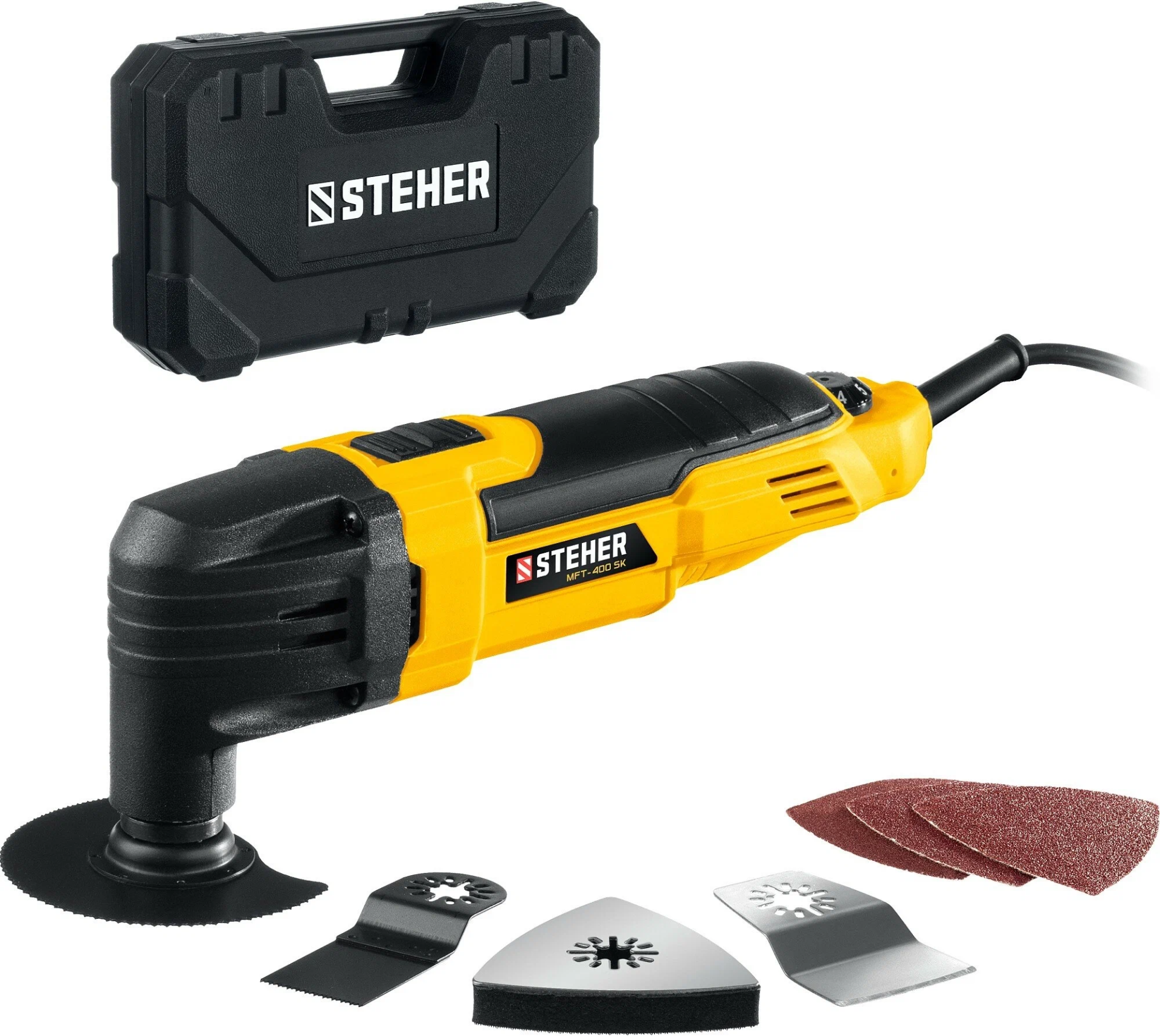 Реноватор, кейс, набор насадок 400 В, STEHER OIS