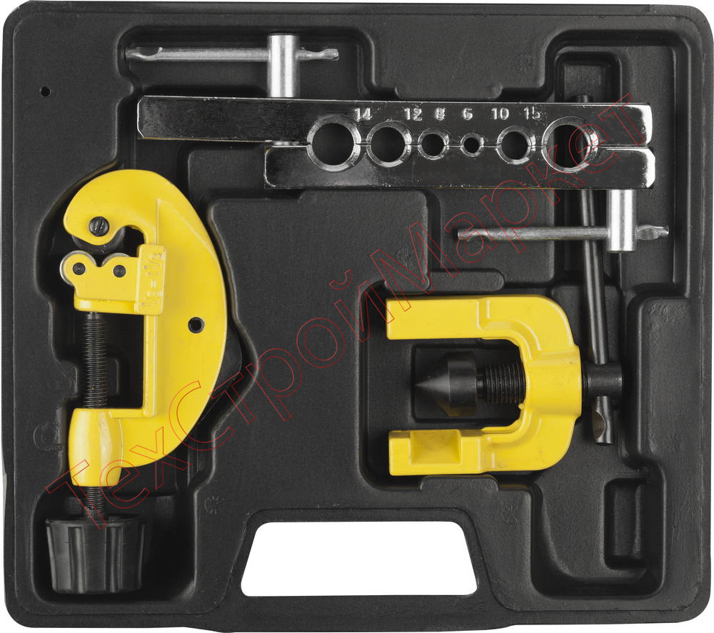 Развальцовка STAYER "MASTER" для труб из цветных металлов, с труборезом, в боксе, 3/16" - 5/8", 6-8-10-12-14-15мм