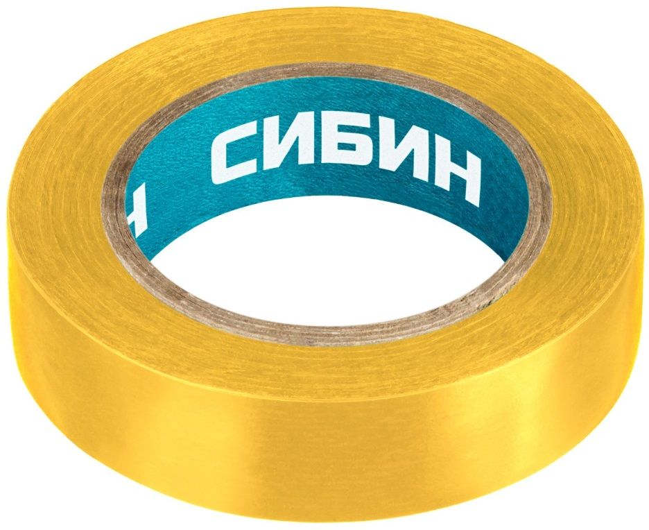 Изолента ПВХ,10м х 15мм, желтая СИБИН