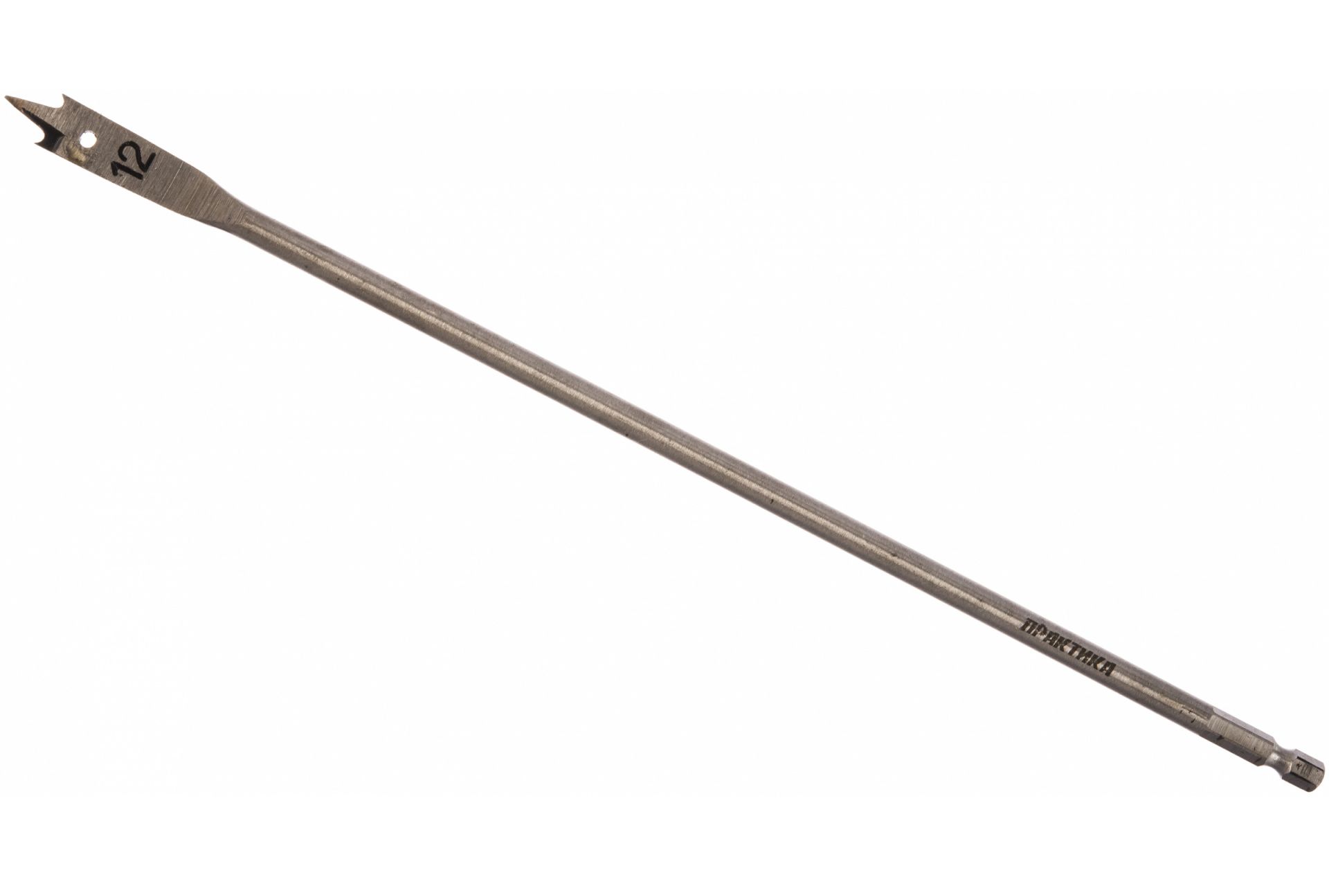 Сверло по дереву перовое 12 х 300 мм (1шт.) блистер ПРАКТИКА 