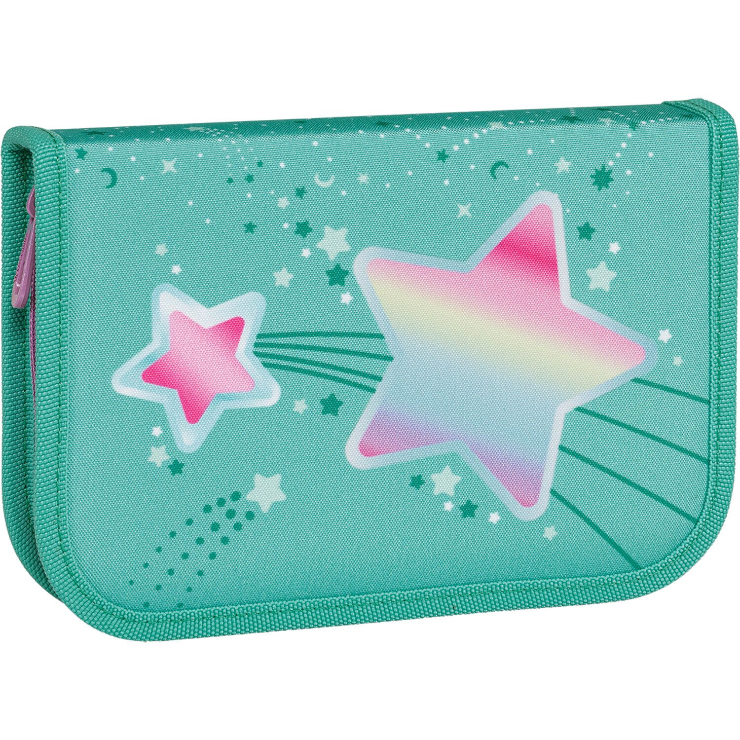 Пенал TIGER FAMILY 1 отделение, 1 откидная планка, ткань, "Shooting Stars", 20х14х4 см, 270227