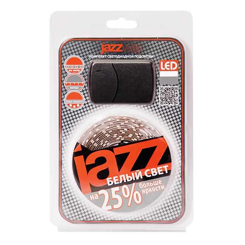 Светодиодная лента Jazzway PLS-3528/60 IP65 BL2.5м WH 12Вт Светодиодная лента Jazzway PLS-3528/60 IP65 BL2.5м WH 12Вт
