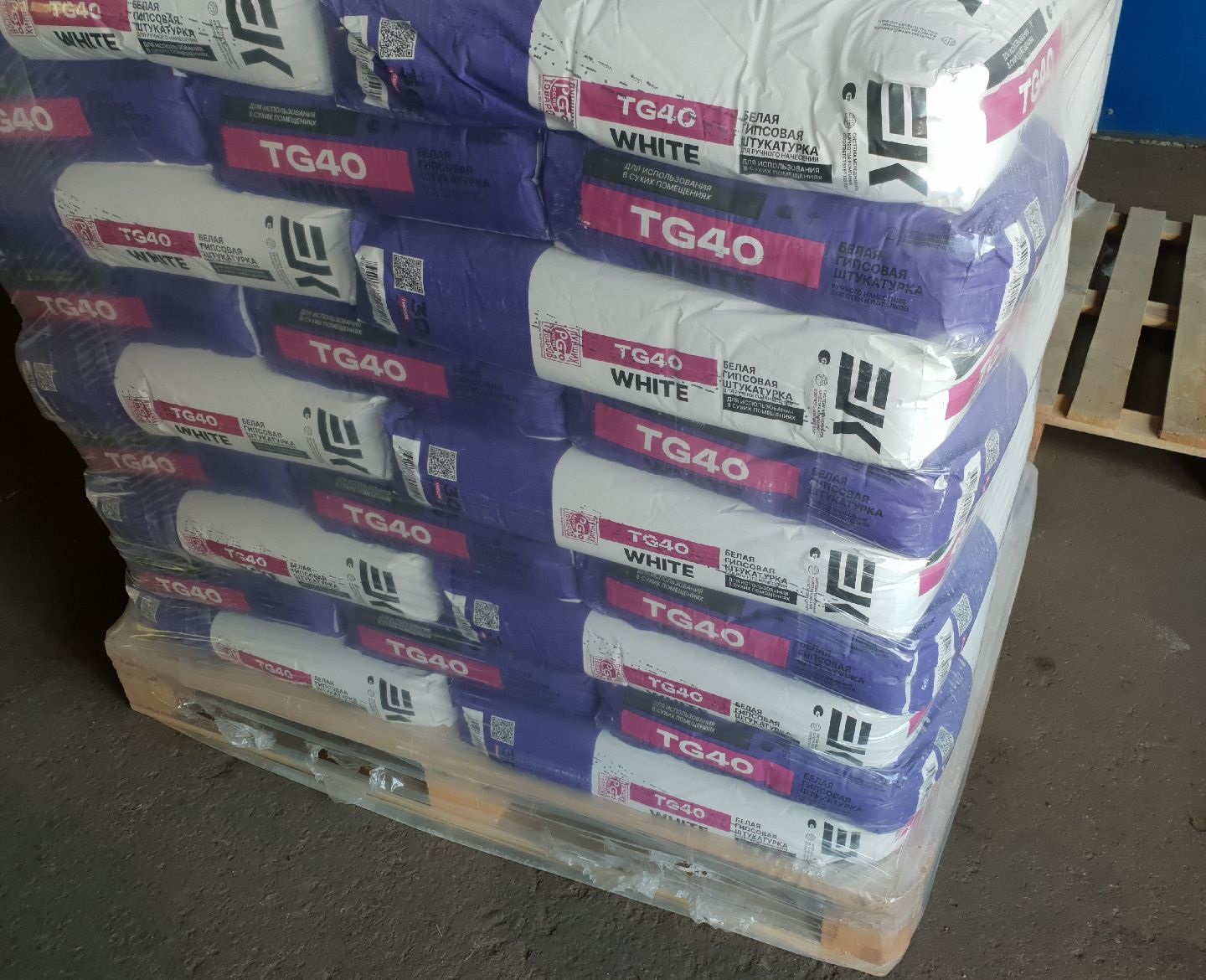 Штукатурка ЕК - TG40 WHITE гипсовая белая (30кг) 