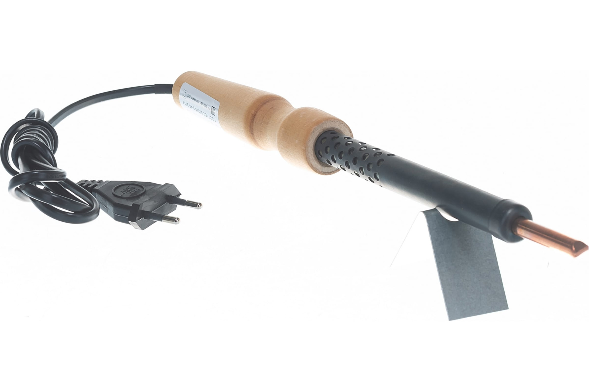 Электропаяльник с деревянной рукояткой, 100Вт