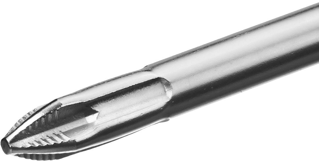 Отвертка KRAFTOOL, Cr-Mo-V сталь, двухкомпонентная противоскользящая рукоятка, PH, №1x80мм