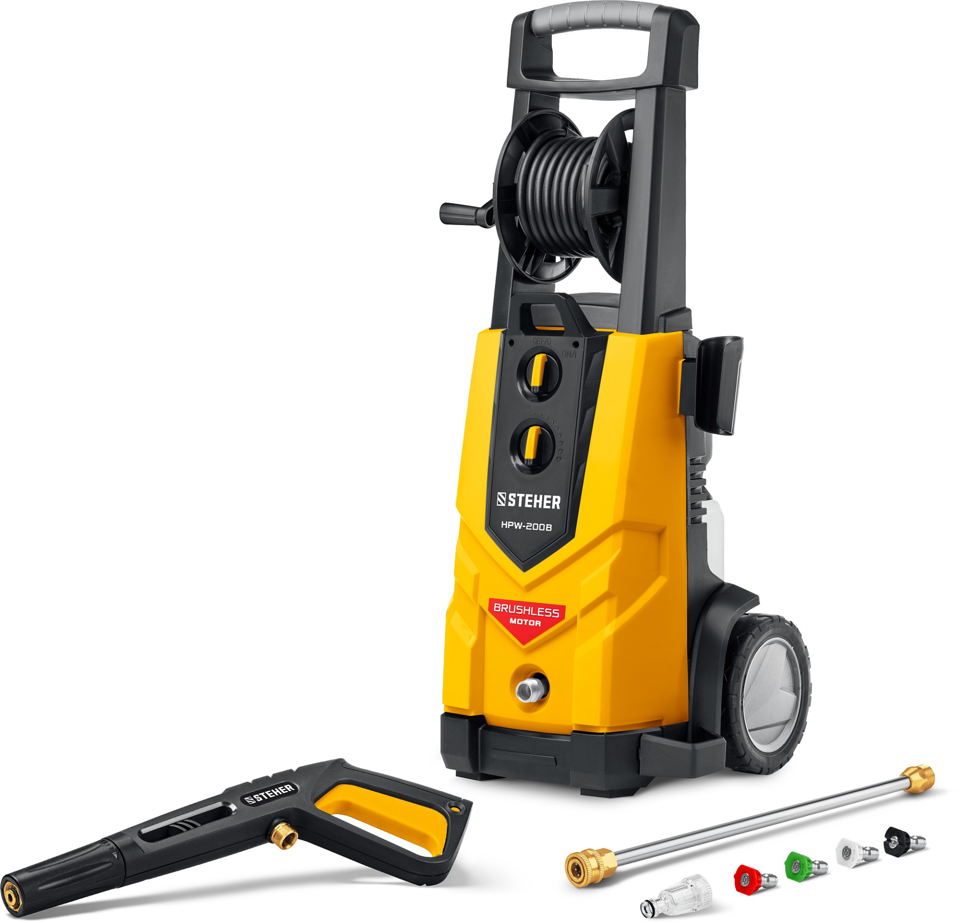 Мойка высокого давления STEHER 200 Атм, 2600 Вт, пистолет G-280