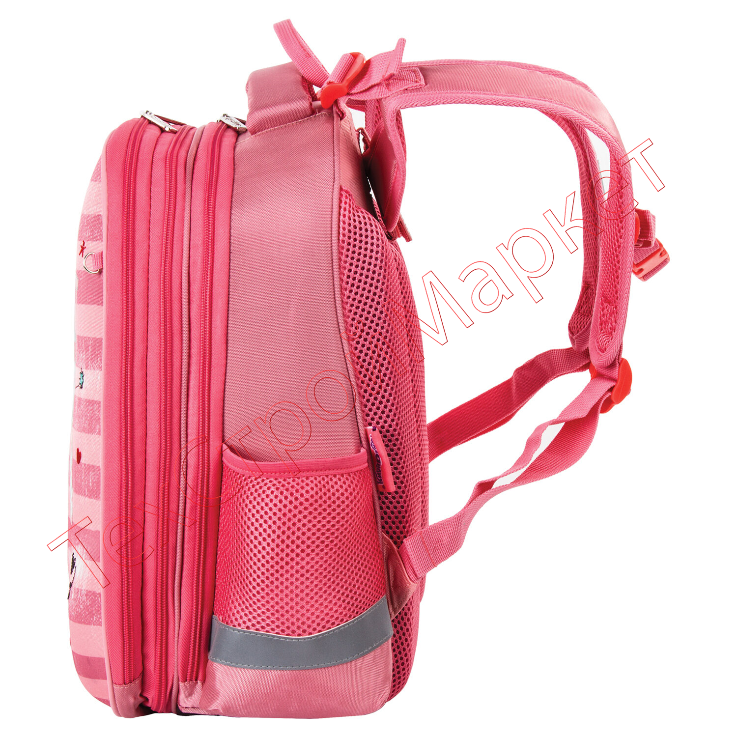 Ранец ЮНЛАНДИЯ EXTRA, с дополнительным объемом, "Pink sneakers", 38x29x18 см, 229928