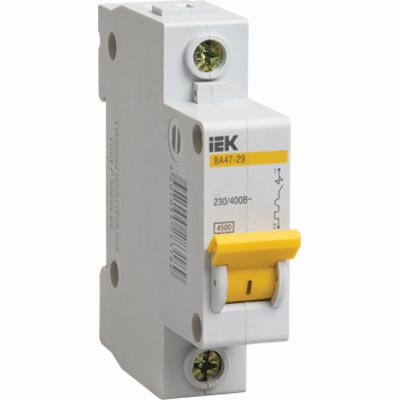 Выключатель автоматический ВА47-29 1P 25А хар-ка С IEK MVA20-1-025-C