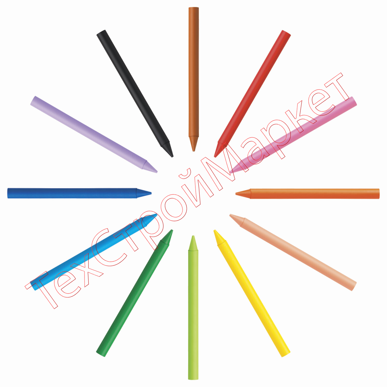 Мелки пластиковые BIC "Plastidecor", 12 цветов, ультрапрочные, круглые, картонная упаковка, подвес, 945764