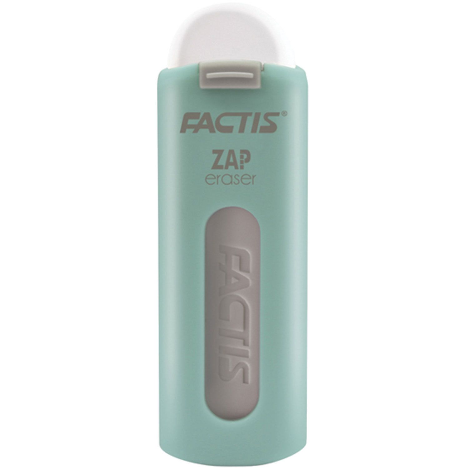 Ластик выдвижной FACTIS ZAP (Испания), 75x7x8 мм, белый, пластиковый корпус ассорти, PTF1130