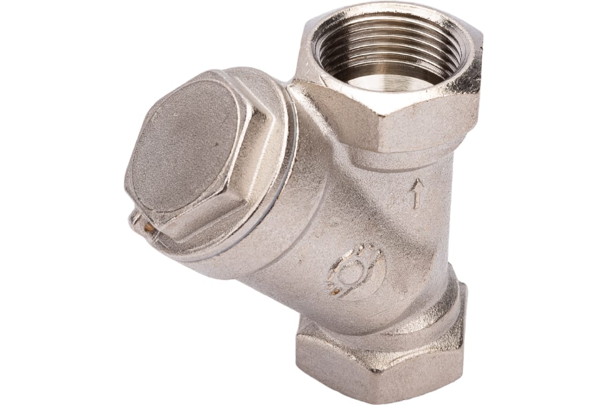 Фильтр сетчатый для ВОДЫ  3/4" ВР/ВР латунный под пломбу НИКЕЛИР-Й 46Б5фт1 (64/16)