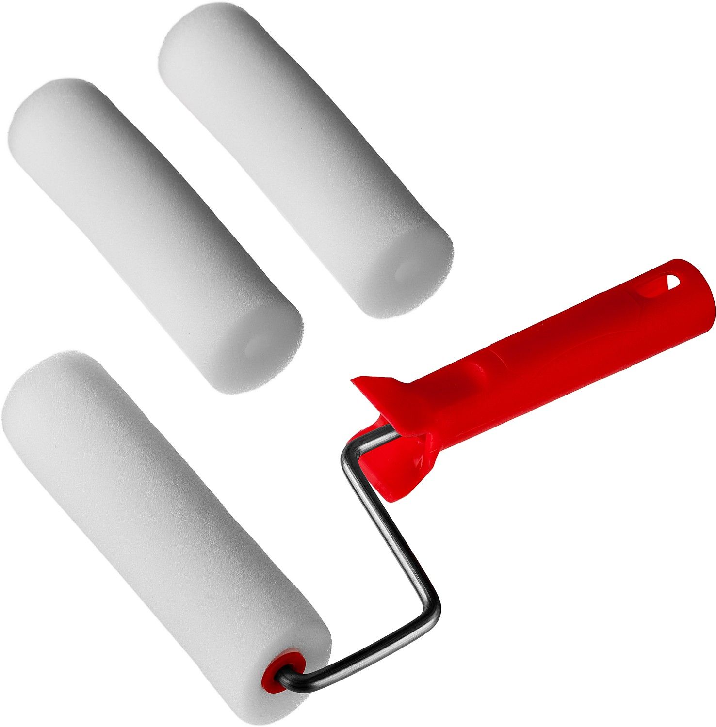 Валик ПОРОЛОН в наборе: 3 шубки + ручка, 140 мм, d=40 мм, MIRAX