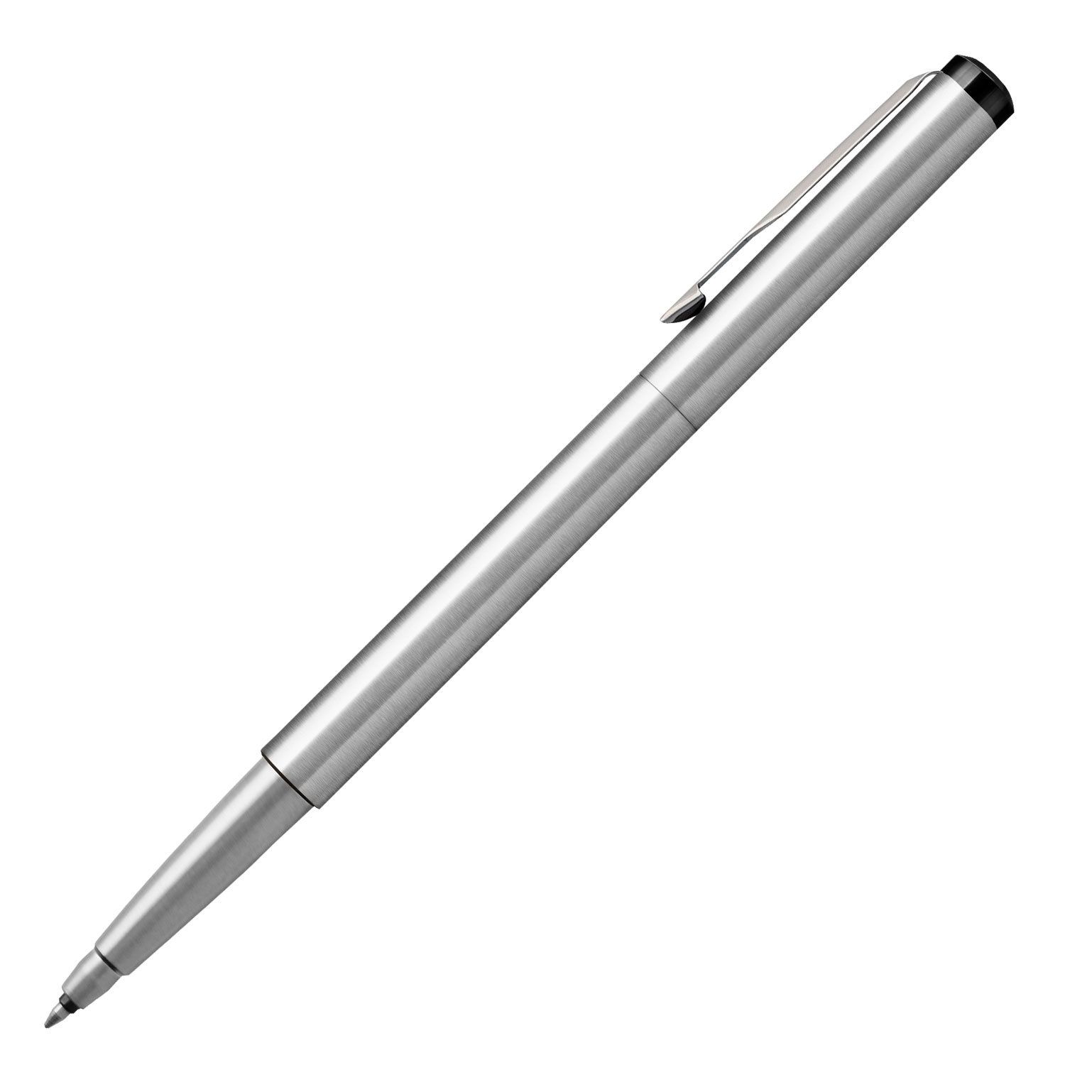Ручка-роллер PARKER "Vector Stainless Steel CT", корпус серебристый, детали из нержавеющей стали, синяя, 2025444