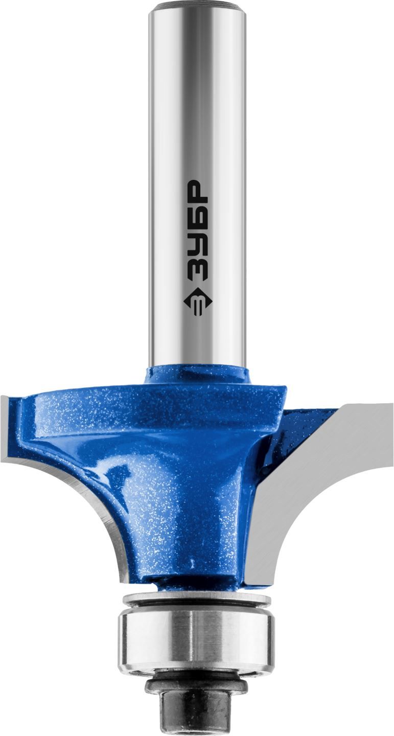 Фреза кромочная калевочная №1, D= 31,8мм, рабочая длина-15мм, радиус-9,5мм, хв.-8мм, d-12,7мм, ЗУБР Профессионал