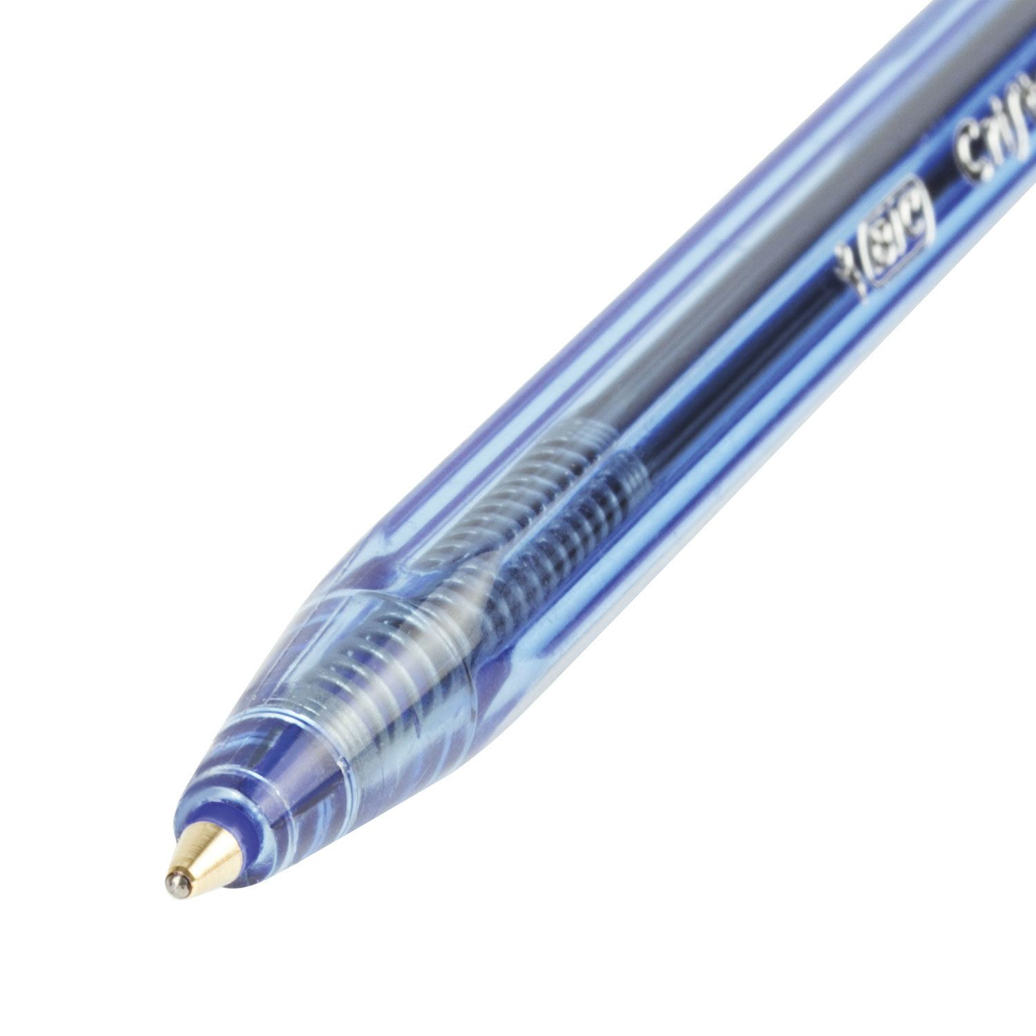 Ручка шариковая автоматическая BIC "Cristal Clic", корпус тонированный, СИНЯЯ, узел 1 мм, линия письма 0,32 мм, 8507332