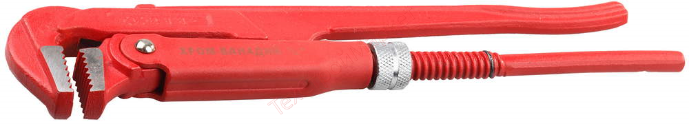 Ключ трубный рычажный ЗУБР "ЭКСПЕРТ", прямые губки, цельнокованый, Сr-V, № 0,  3/4"