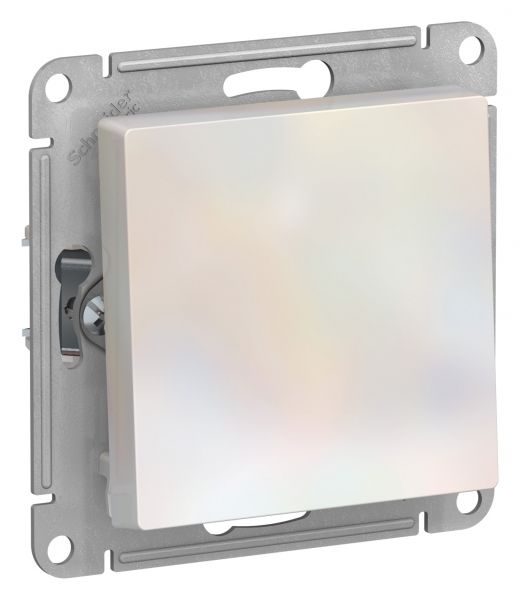 Выключатель 1-клавишный, схема 1, 10АХ, механизм Electric AtlasDesign жемчуг