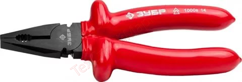 Плоскогубцы ЗУБР "МАСТЕР" "ЭЛЕКТРИК" комбинированные, диэлектрические, высоковольтные до ~1000В, 180