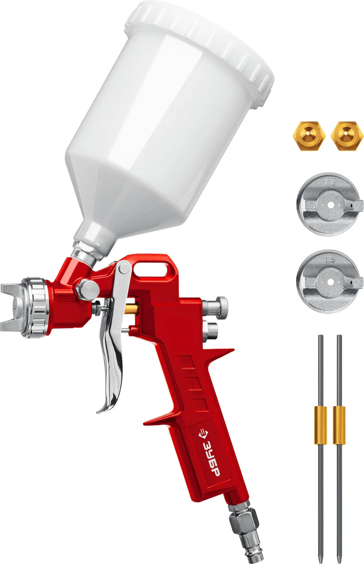 Краскопульт пневматический с верхним бачком MS 200-3, 1.2, 1.5, 1.8 мм, ЗУБР