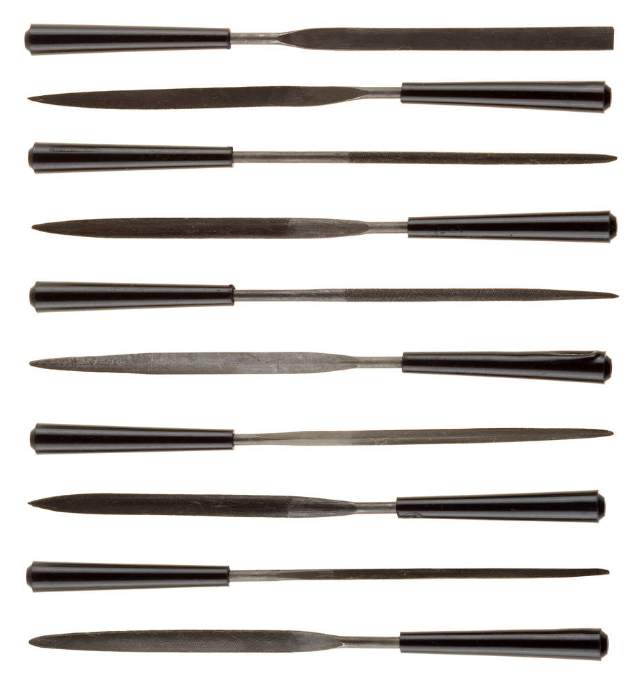 Набор надфили с пластмассовой ручкой, 100мм, 10шт STAYER "MASTER"