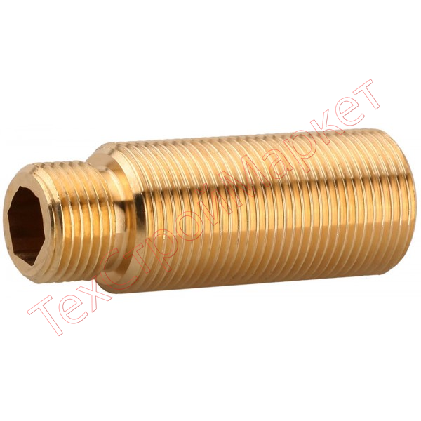 Муфта соединит. проходная "внешн. резьба-внешн/внутр. резьба" с накидн. гайками, 1/2"- 3/4" / 1/2", 71 мм ЗУБР "ШиреФит"