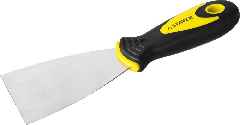 Шпатель нержавеющее профилированное полотно, 2к ручка, 60мм STAYER "MASTER" 