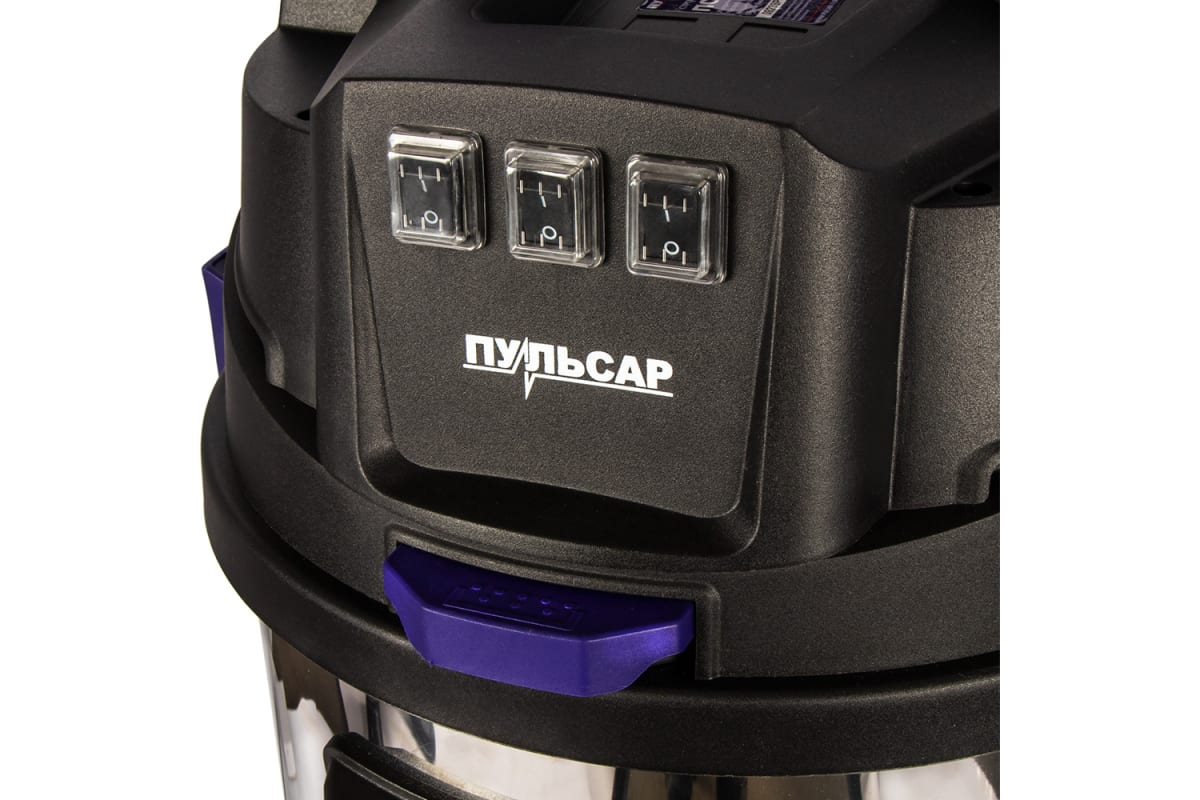 Пылесос строительный ПС 800 (3000 Вт, 80л, 3 мотора, HEPA-фильтр, шланг 3м, 24кг) ПУЛЬСАР