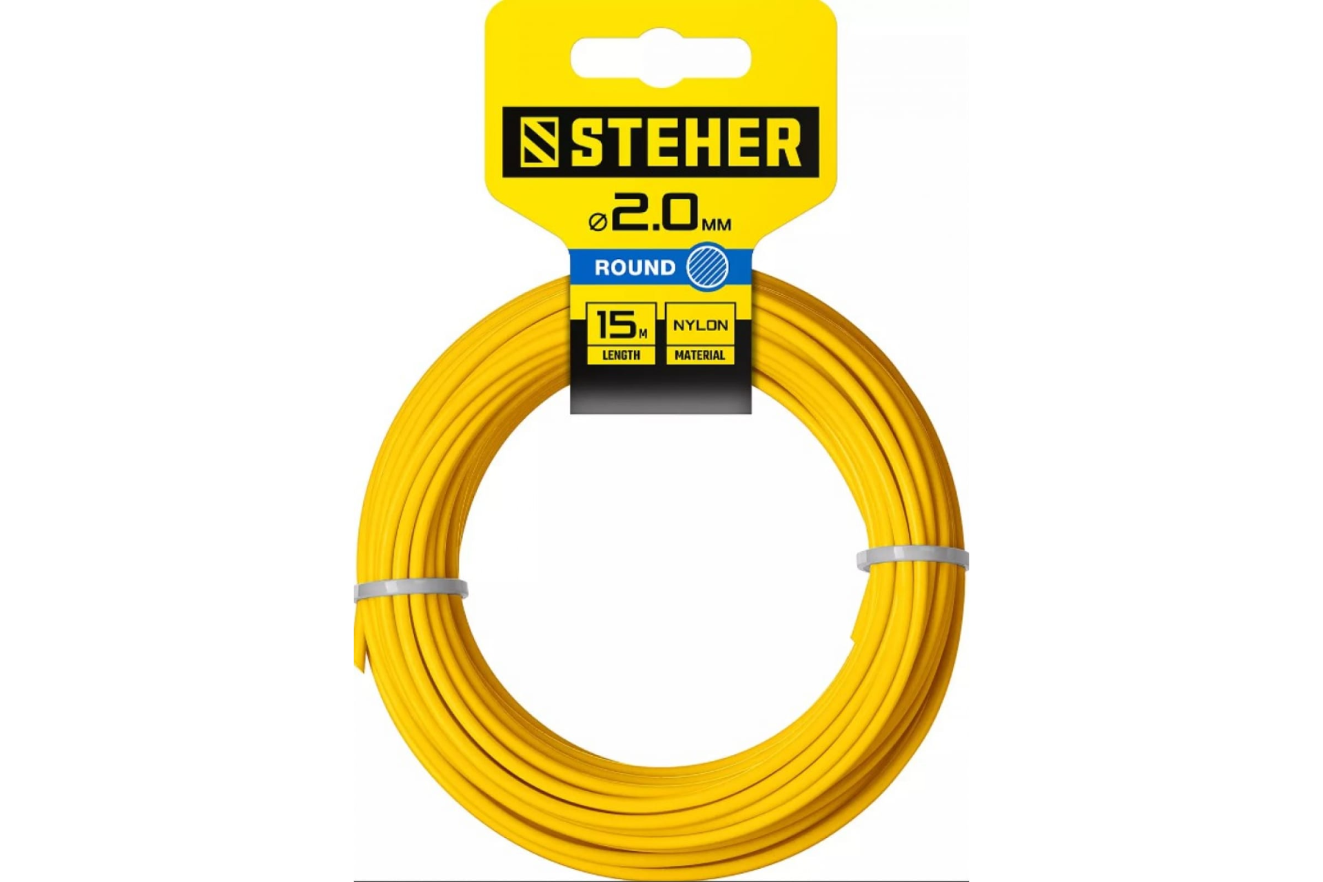 Леска для триммера КРУГ 2.0 мм  15 м STEHER