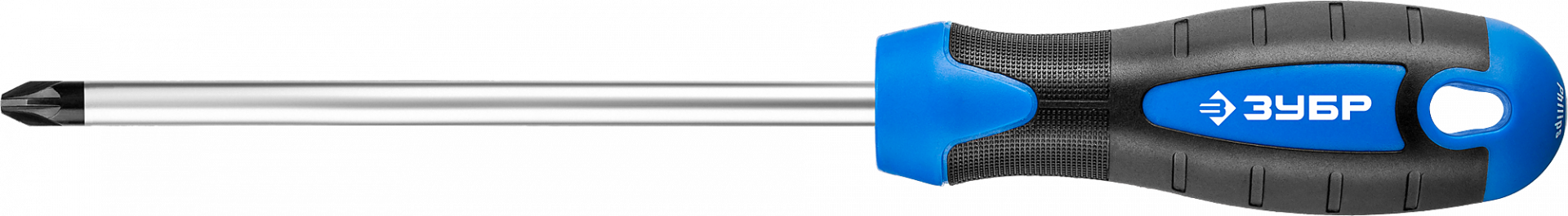 Отвертка Cr-v, эргономичная двухкомпонентная рукоятка, PH2x150мм ЗУБР "МАСТЕР"