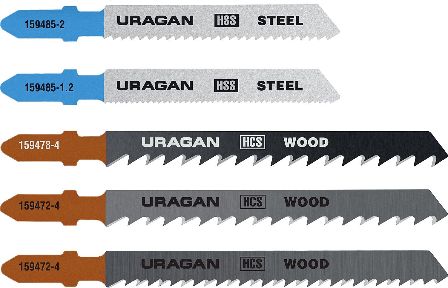 Набор полотен T101B,T144D,T101D,T118A,Т118B, по дереву и металлу, 5 предметов URAGAN
