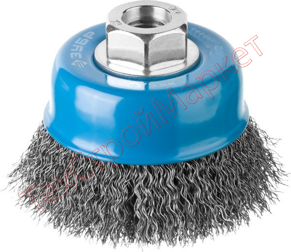 Щетка чашечная для УШМ, витая стальная проволока 0,3мм, 100мм/М14 ЗУБР "ЭКСПЕРТ" 