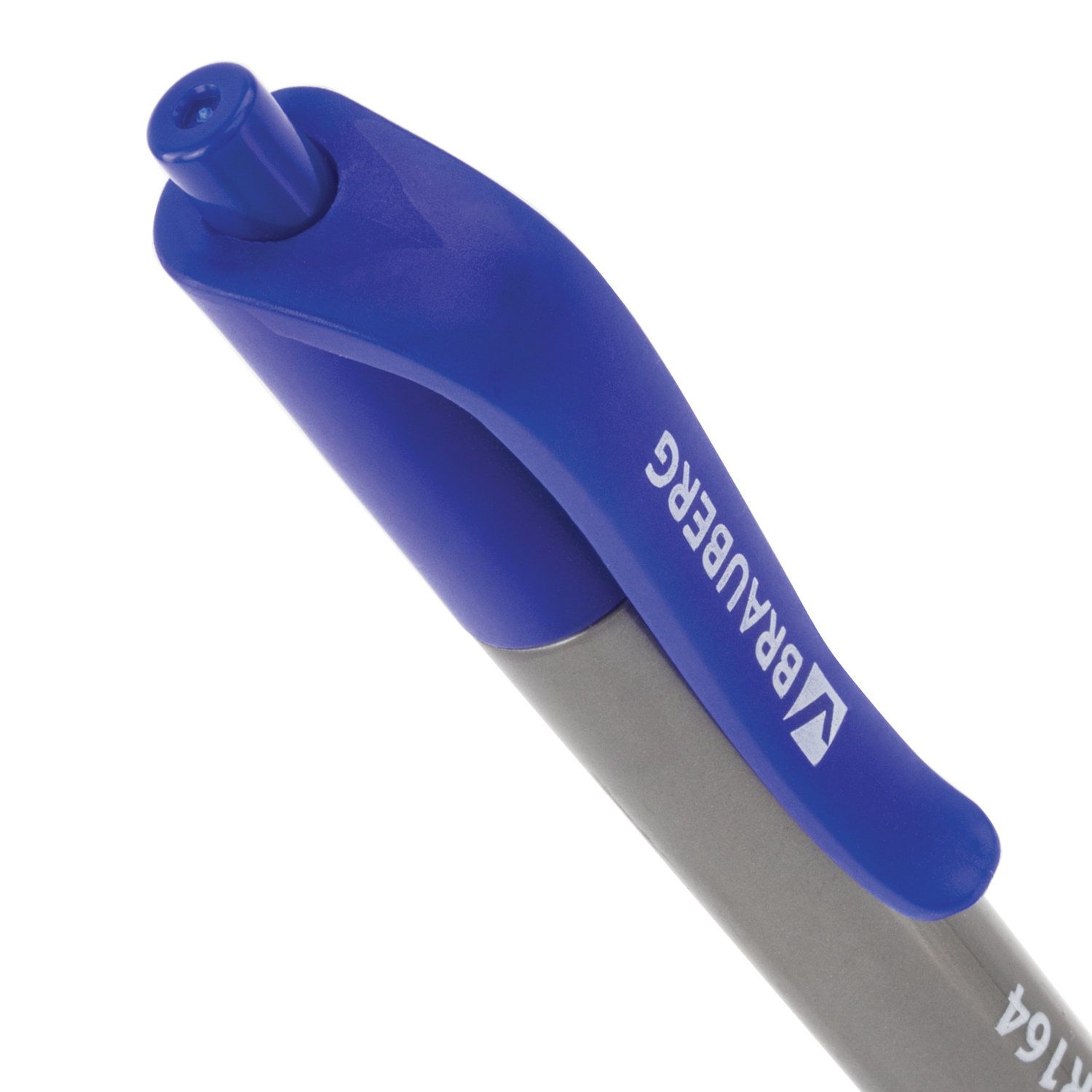 Ручка шариковая масляная автоматическая BRAUBERG "Extra Glide R-Grip Grey", СИНЯЯ, узел 0,7 мм, линия письма 0,35 мм, 142931