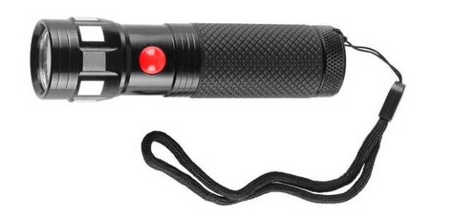 Фонарь ЗУБР "МАСТЕР" ручной, алюминиевый двукомпонентный корпус, 9 светодиодов, 3ААА, черный