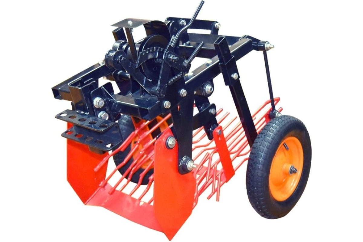 Картофелевыкапыватель вибрационный на сайлентблоках для ременных мотоблоков МБ1, МБ2 (надувн.колесо)