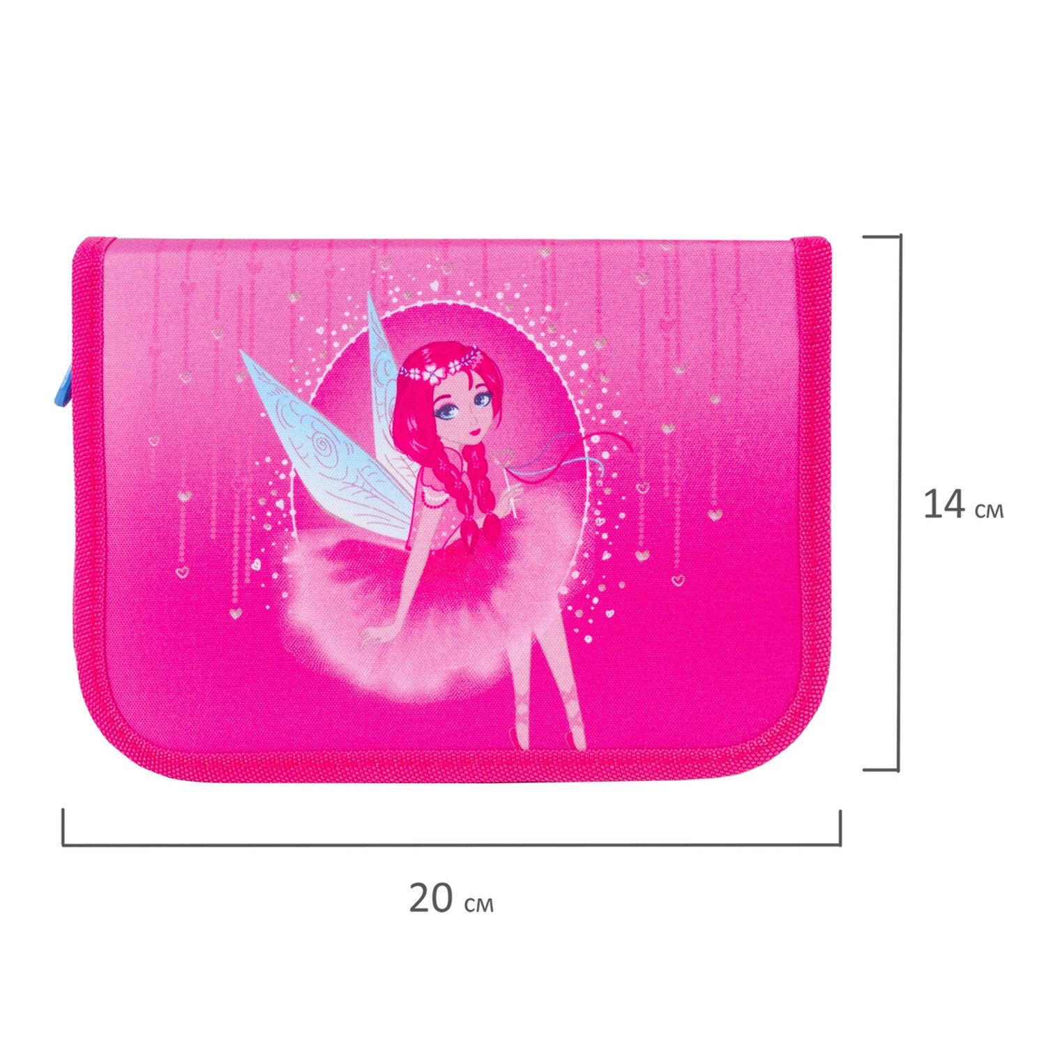 Пенал TIGER FAMILY с наполнением, 1 отделение, откидная планка, 23 предмета, "Heavenly Dreams", 20х14х4 см, 228886, TGNQ-038C1