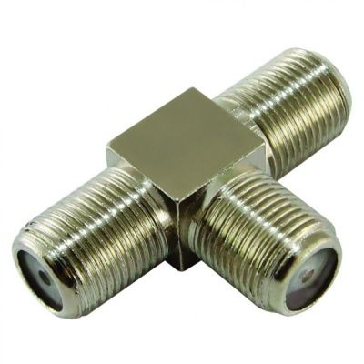 Соединитель антенного кабеля (тройник гнезда), индивидуальная упаковка TDM