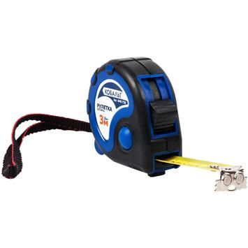 Рулетка Оптима  3м x 16мм двухкомпонентный корпус КОБАЛЬТ
