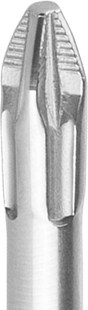 Отвертка KRAFTOOL, Cr-Mo-V сталь, двухкомпонентная противоскользящая рукоятка, PZ, №2x100мм