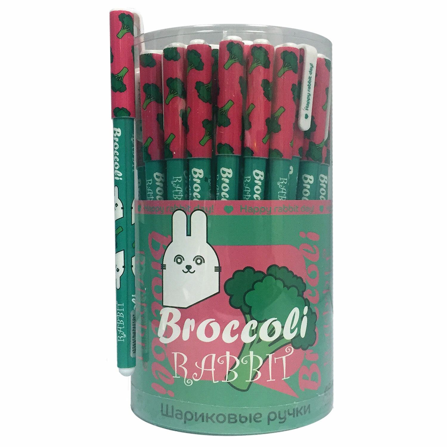 Ручка шариковая CENTRUM "Rabbit. Broccoli", СИНЯЯ, корпус с печатью, узел 0,7 мм, 83990