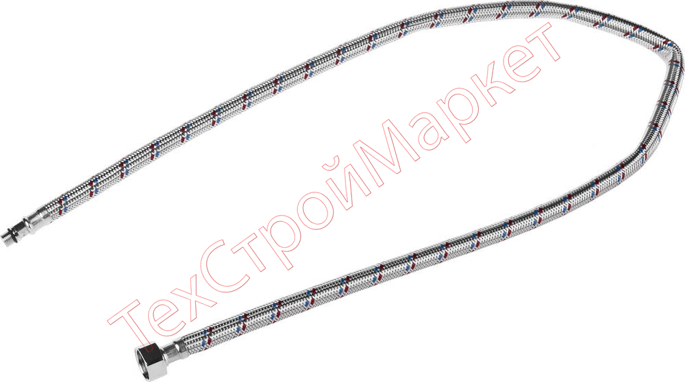 Подводка гибкая  для воды к смесителям, оплетка из нерж стали, укороченная, г/ш 1/2" - 1м STAYER