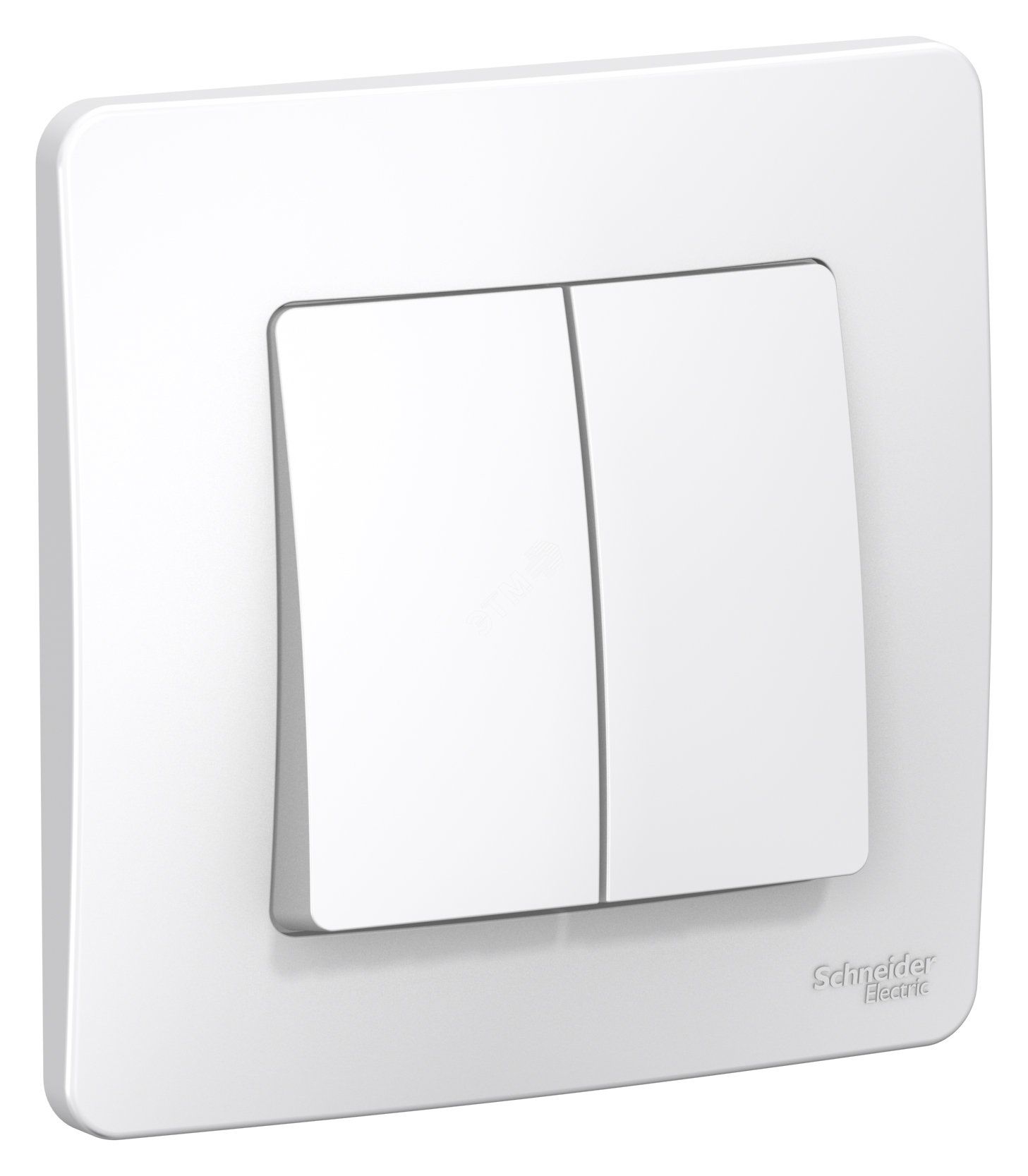 Выключатель 2-клавишный  (cх.5) 6А, 250В,   Electric Blanca С/У белый  