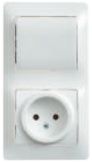 Блок: розетка и 1-кл. выключатель Schneider Electric GLOSSA белый внутренней установки GSL000160