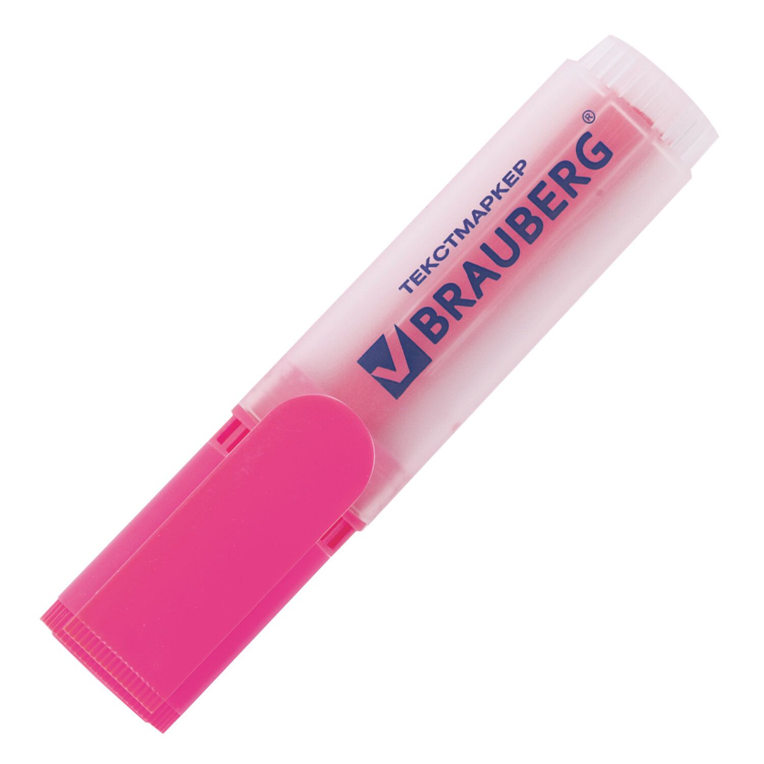Текстовыделитель BRAUBERG "FLUO", РОЗОВЫЙ, линия 1-5 мм, 150401