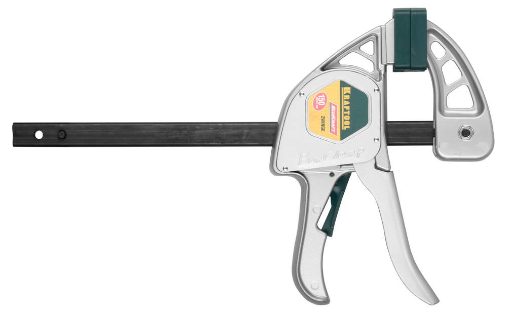 Струбцина "EcoKraft" ручная пистолетная, металлический корпус, 150/350мм, 200кгс,KRAFTOOL