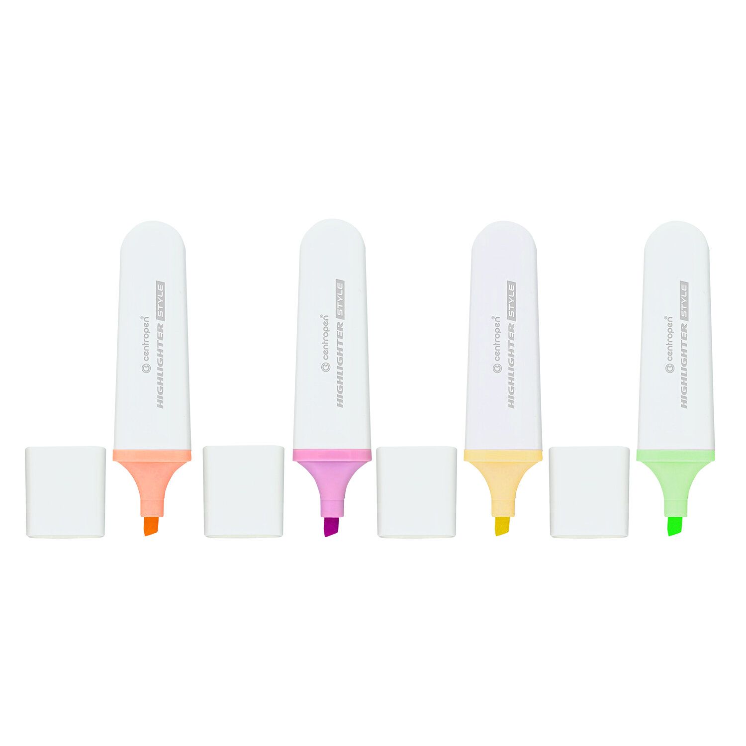 Текстовыделители CENTROPEN "Style" НАБОР 4 ЦВЕТА, линия 1-4,6 мм, 6252/4, 4 6252 0403
