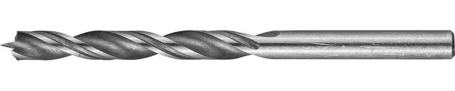 Сверло по дереву 6 х 90 мм, W-заточка, (1шт.) блистер, серия ПРАКТИКА Профи