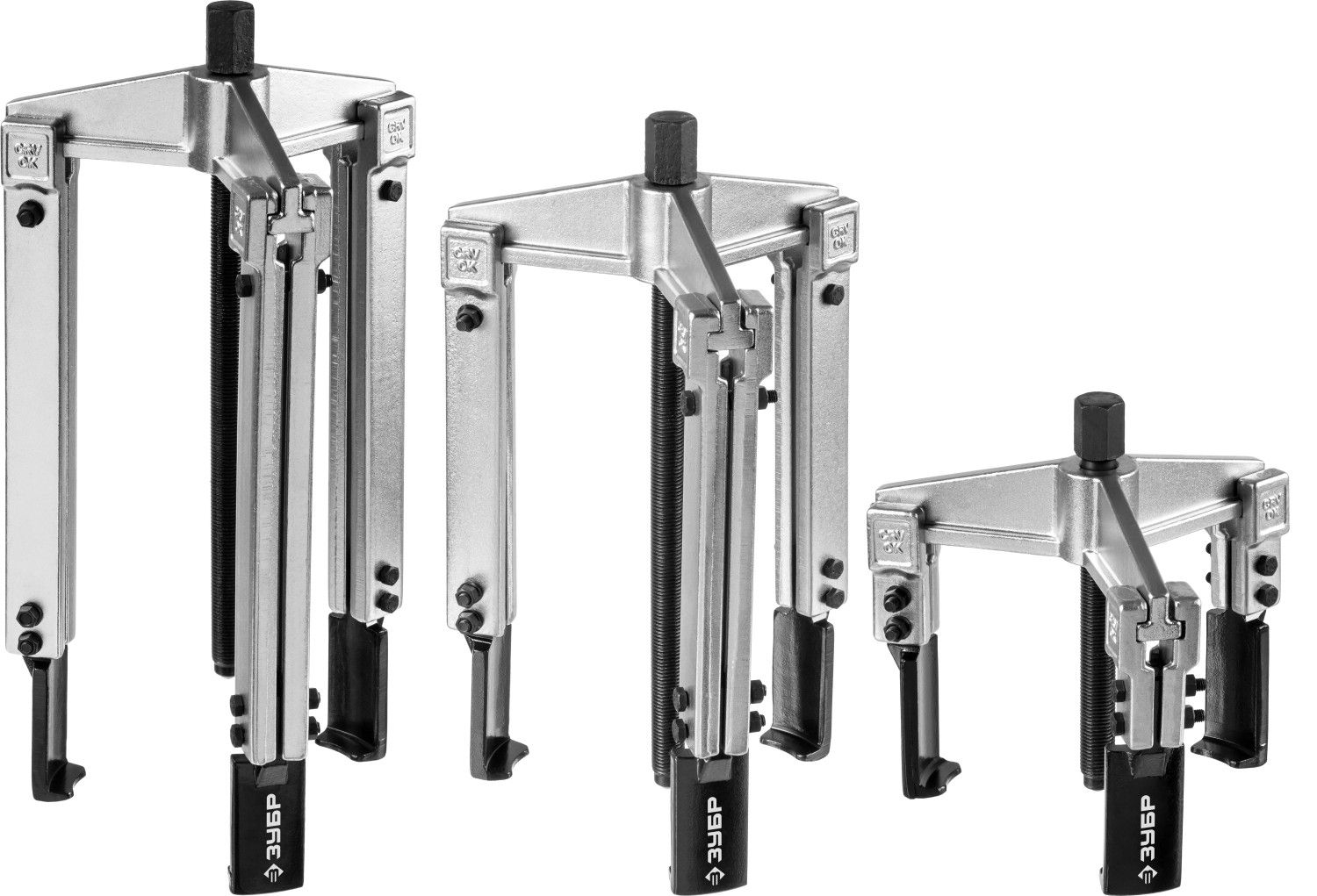 Набор съемников со сменными захватами в кейсе ЗУБР Профессионал 